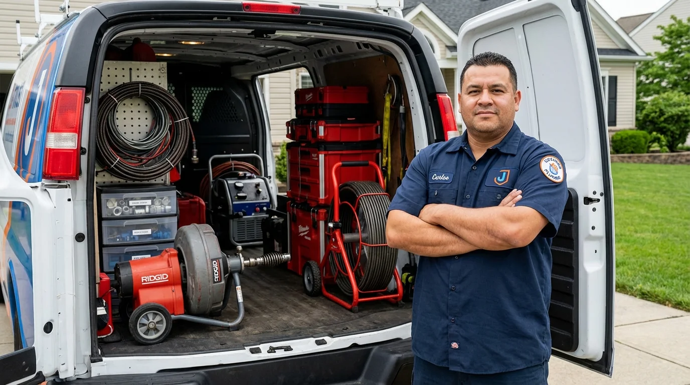 Professional drain cleaning equipment and Johns Plumbing LLC plumber in Springerville