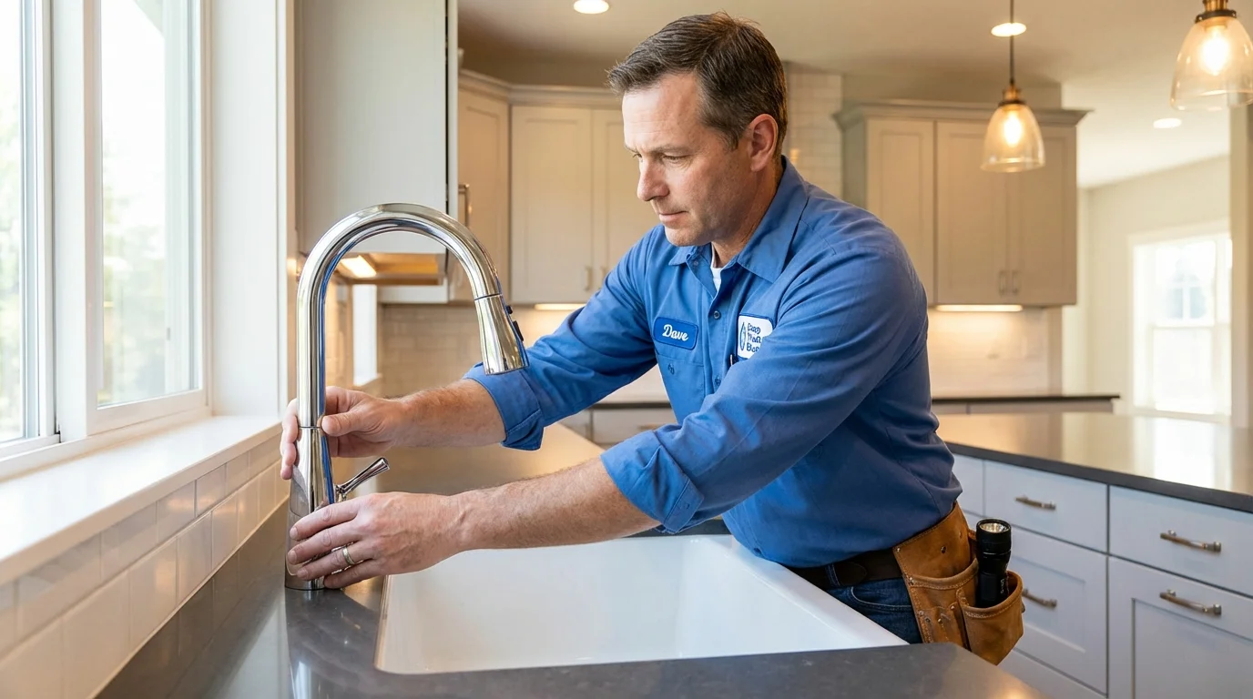 Kitchen faucet installation by Johns Plumbing LLC in Springerville