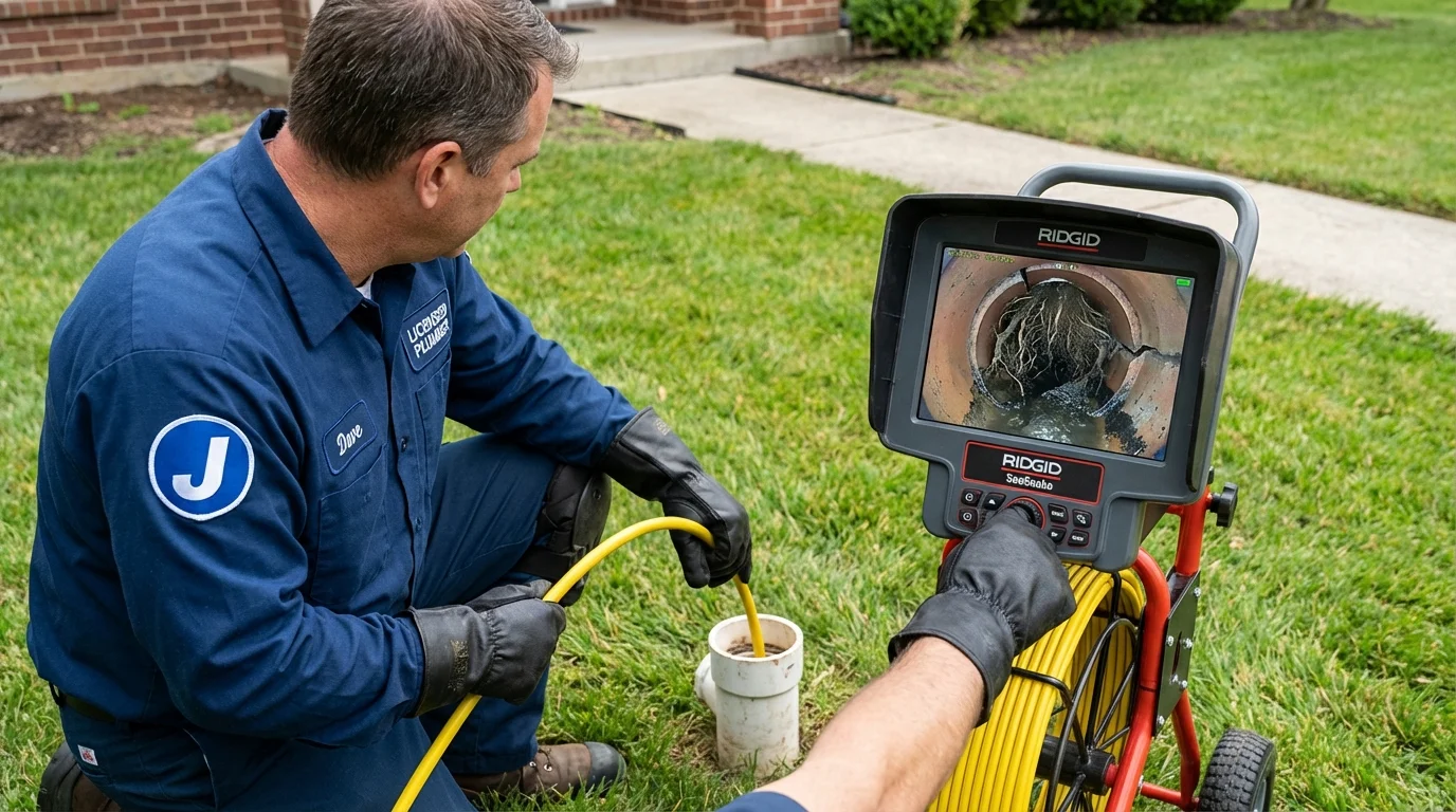 Sewer camera inspection being performed by Johns Plumbing LLC in Springerville